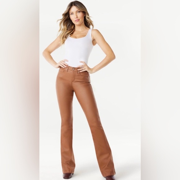 sofia by sofia vergara Pants - Sofia Jeans Melisa‎ Argan oil Flare High Rise Coated Pants Size 20 brand new